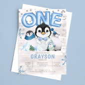 冬の第1期バースデーブルースノーフレーク 招待状