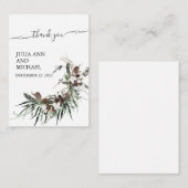 冬の紅葉クリスマスコットン結婚ズ ノートカード (正面/裏面)