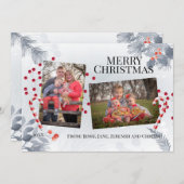 冬の紅葉クリスマスフォトカード シーズンカード (正面/裏面)