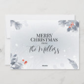 冬の紅葉クリスマスフォトカード シーズンカード (裏面)