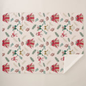 冬の紅葉クリスマスプレゼント シェルパブランケット (正面(横))