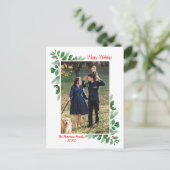 冬の紅葉ハッピーホリデー写真 ポストカード (スタンド正面)