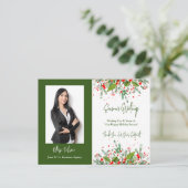 冬の紅葉ビジネスとフォトホリデー ポストカード (スタンド正面)