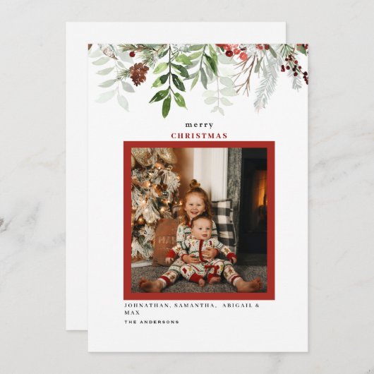 冬の紅葉フォトクリスマモダンス (正面/裏面)