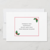 冬の紅葉メリークリスマスフォト カード (裏面)