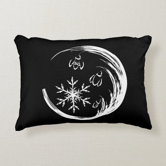 冬の紋章 アクセントクッション (正面)
