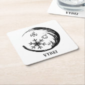 冬の紋章 スクエアペーパーコースター (アングル)