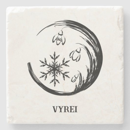 冬の紋章 ストーンコースター (正面)