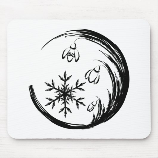 冬の紋章 マウスパッド (正面)
