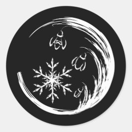 冬の紋章 ラウンドシール