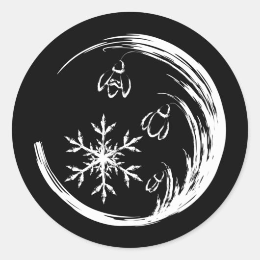 冬の紋章 ラウンドシール (正面)