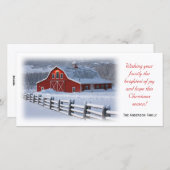 冬の納屋の写真カード シーズンカード (正面/裏面)
