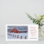 冬の納屋の写真カード シーズンカード (スタンド正面)