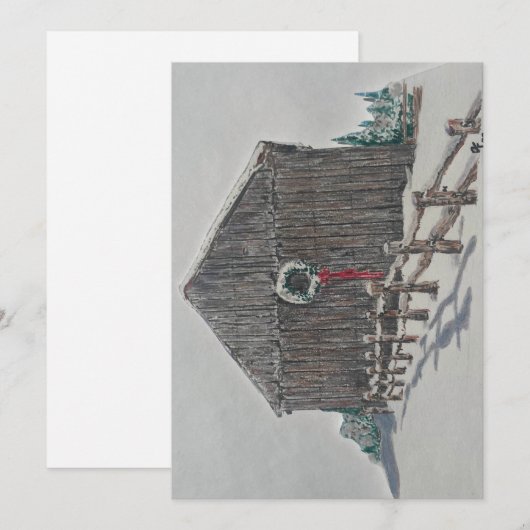 冬の納屋 シーズンカード (正面/裏面)