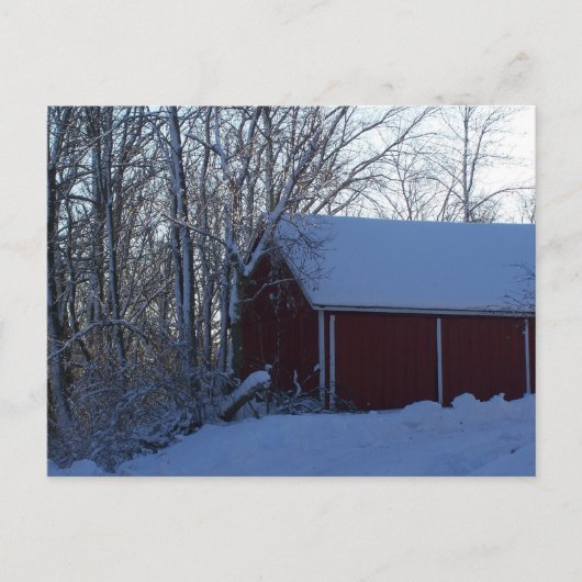 冬の納屋 ポストカード (正面)