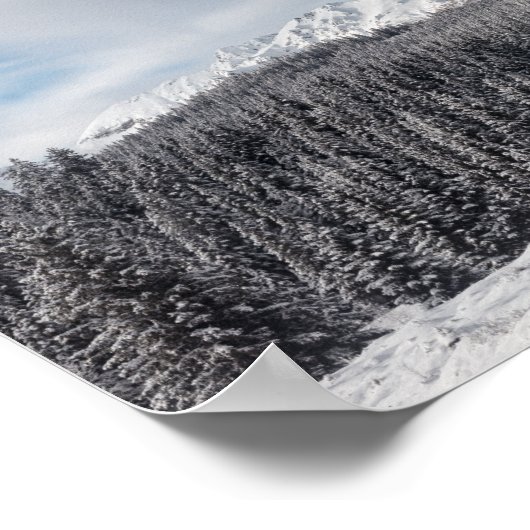 冬の素晴らし景色 ポスター (角)