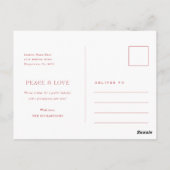 冬の素朴あいさつ家族の写真クリスマス ポストカード (裏面)