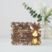 冬の素朴な森林サンキューカード サンキューカード (スタンド正面)