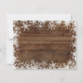 冬の素朴な森林サンキューカード サンキューカード (裏面)