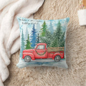 冬の素朴ウエディングトラック クッション (ブランケット)