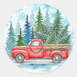 冬の素朴ウエディングトラック ラウンドシール