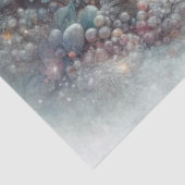 冬の素朴ウサギのクリスマスウッドランドのデカップフ 薄葉紙 (詳細)