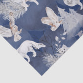 冬の素朴キツネ&フクロウのクリスマスプレゼント 薄葉紙 (詳細)