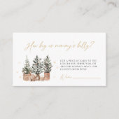 冬の素朴クリスマスお母さんの腹の大きさ エンクロージャーカード (正面)