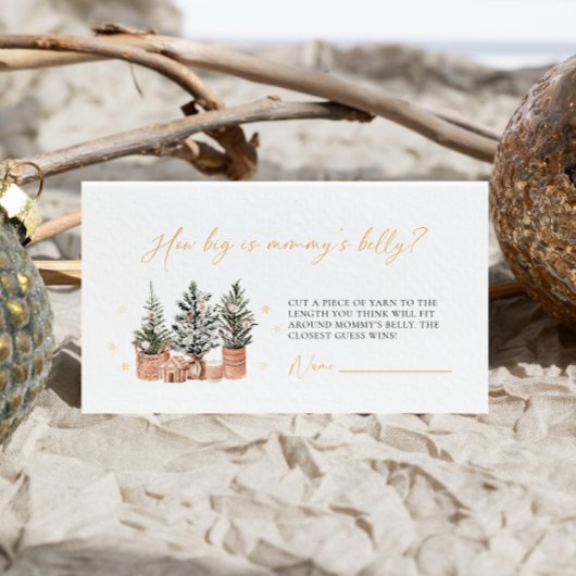 冬の素朴クリスマスお母さんの腹の大きさ エンクロージャーカード