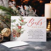 冬の素朴クリスマスの紅葉のブックリクエスト エンクロージャーカード