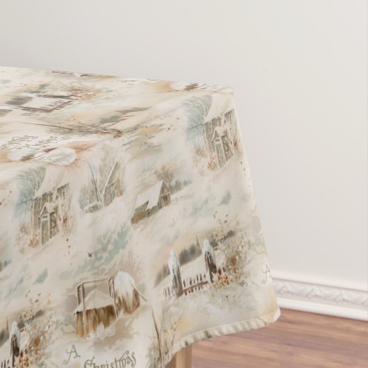 冬の素朴クリスマスの農家連 テーブルクロス (インサイチュ)