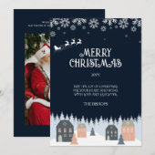 冬の素朴クリスマスカード シーズンカード (正面/裏面)