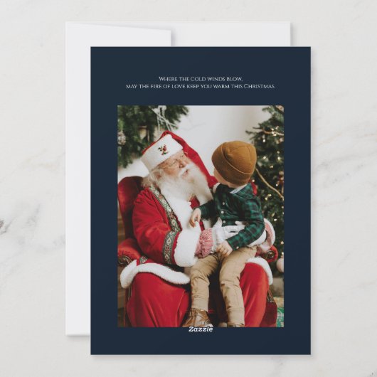 冬の素朴クリスマスカード シーズンカード (裏面)