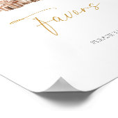 冬の素朴クリスマスツリー ポスター (角)