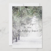 冬の素朴スタッグストリングライトクリスマスカード 招待状 (裏面)