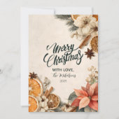 冬の素朴スパイスメリークリスマス シーズンカード (正面)