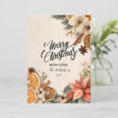 冬の素朴スパイスメリークリスマス シーズンカード (スタンド正面)