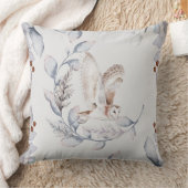 冬の素朴フクロウの果実の枝の小枝自然 クッション (ブランケット)