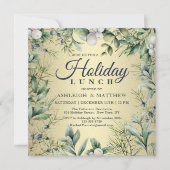 冬の素朴フローラクリスマスホリデーランチ 招待状 (正面)