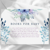 冬の素朴フローラネイビーブックベビー エンクロージャーカード