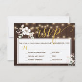 冬の素朴フローラバーンウッドミールのオプション 出欠カード (正面)