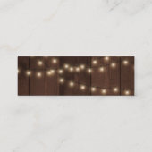 冬の素朴フローラ結婚のWebサイトRSVPの挿入 スキニー名刺 (裏面)