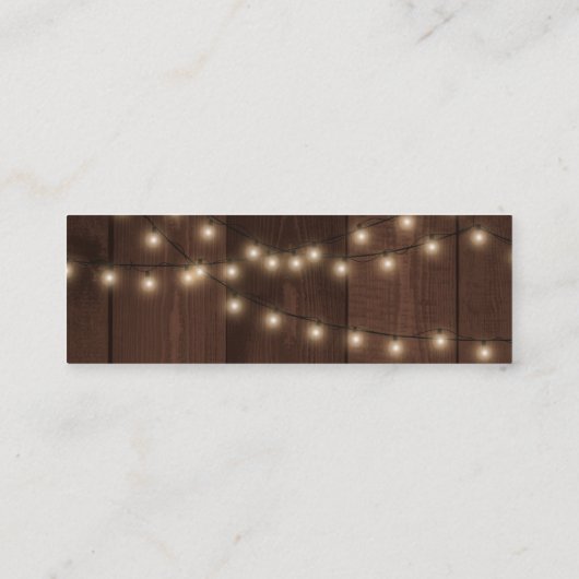 冬の素朴フローラ結婚のWebサイトRSVPの挿入 スキニー名刺 (裏面)