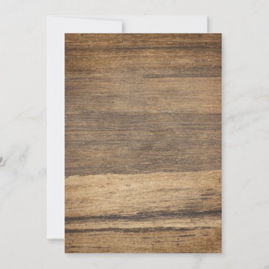 冬の素朴ブライダルシャワーへの招待 招待状 (裏面)