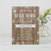 冬の素朴ブライダルシャワー 招待状 (スタンド正面)