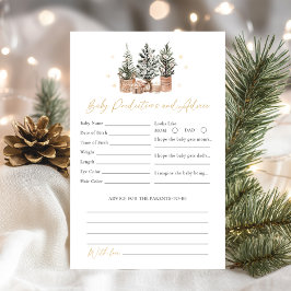 冬の素朴ベビー予測、アドバイスシャワーゲーム