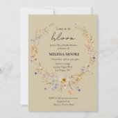 冬の素朴ボホラブイズイン開花ブライダルシャワー 招待状 (正面)