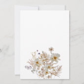 冬の素朴ボホラブイズイン開花ブライダルシャワー 招待状 (裏面)