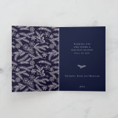 冬の素朴リースブルー シーズンカード (内部)