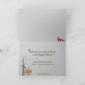 冬の素朴ワンダーランドの歩く カード (内部)